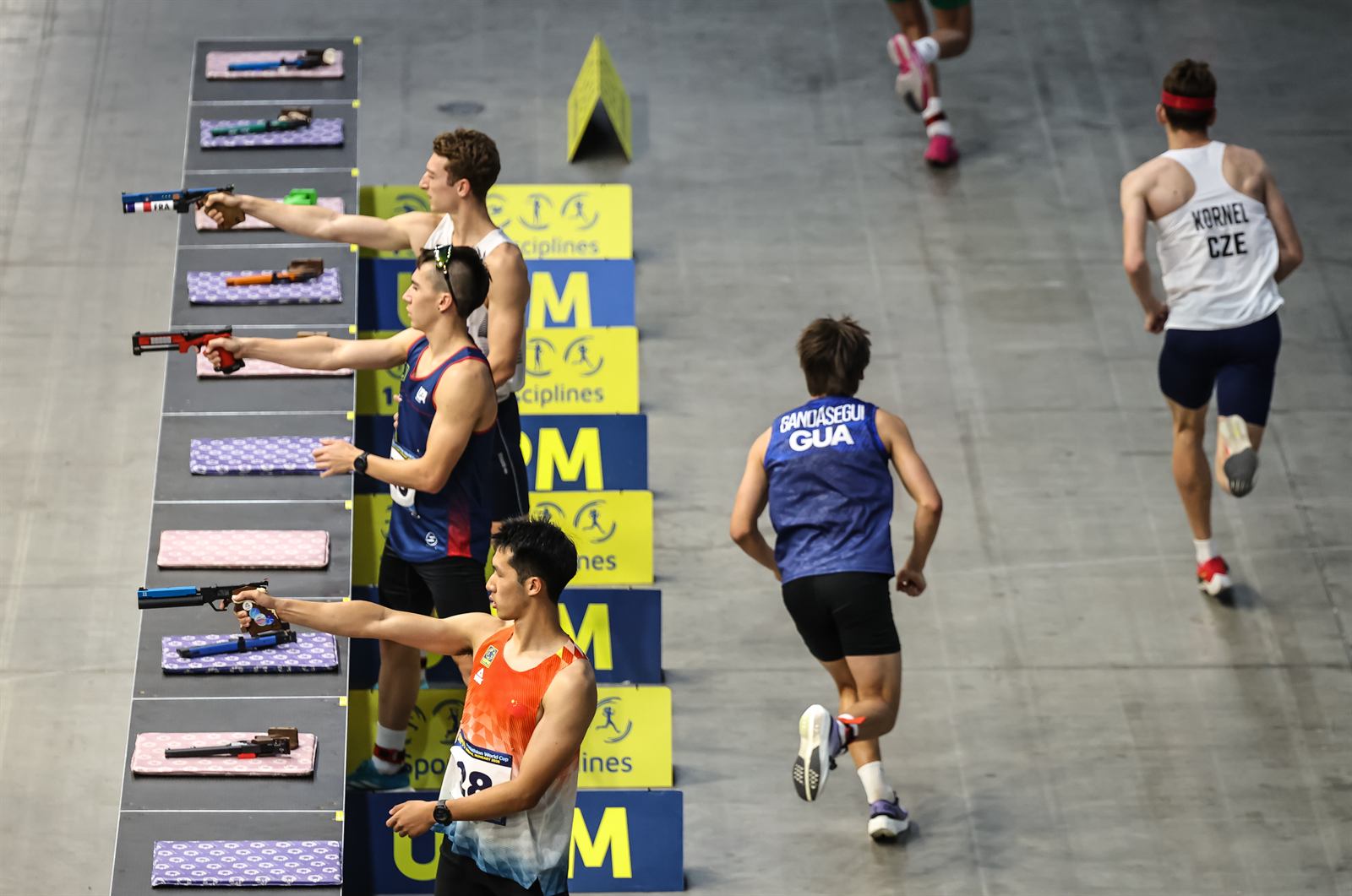 Laser-run shooting range at a UIPM competition