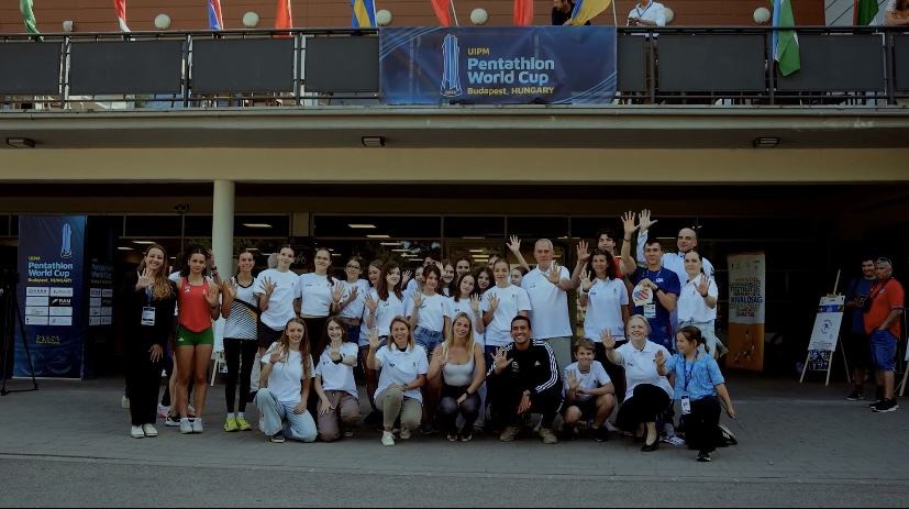Group photo at the Pentathlon World Cup in Budapest
